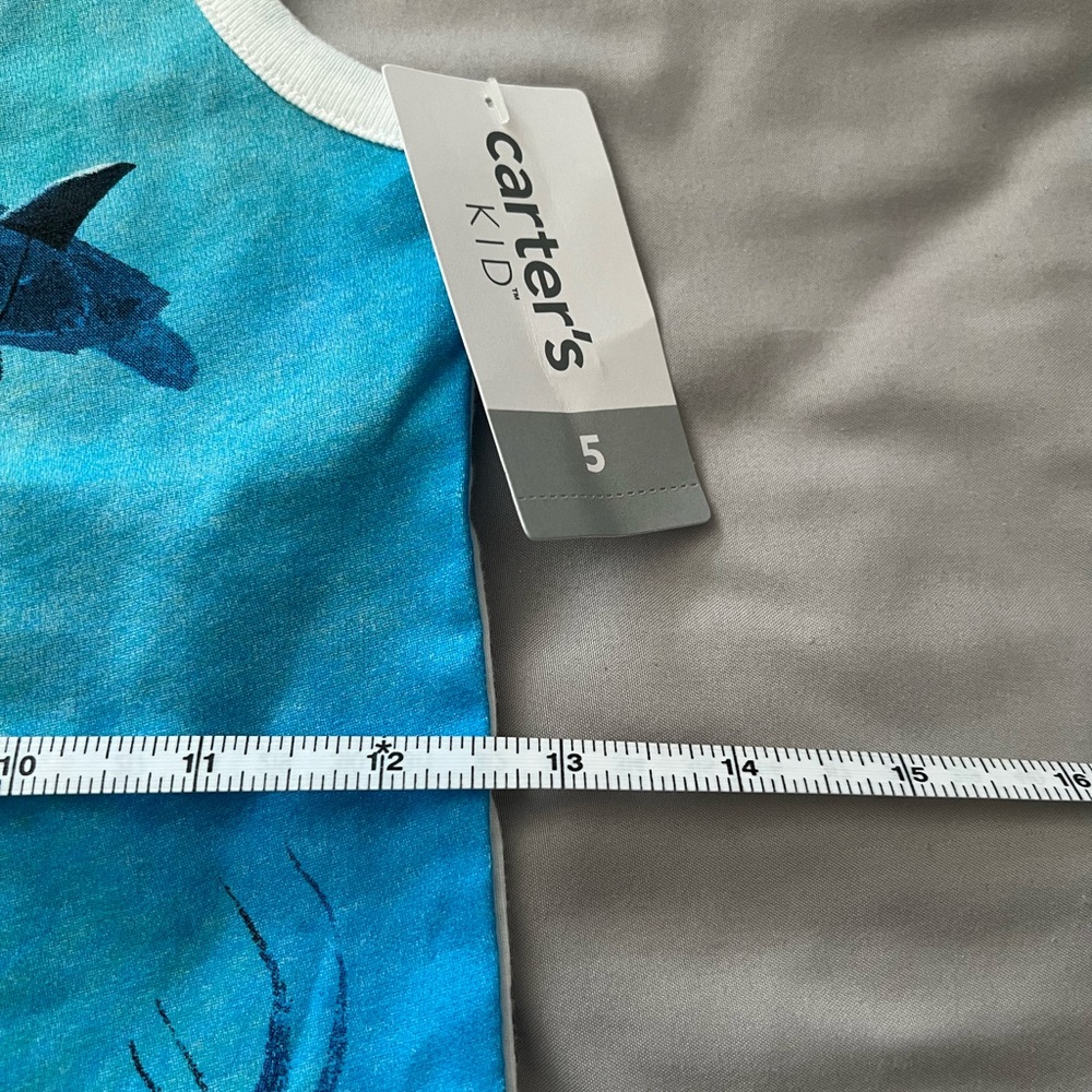 Carter's Kids Blue Shark Tank Top boys 5 - Picture 3 of 5